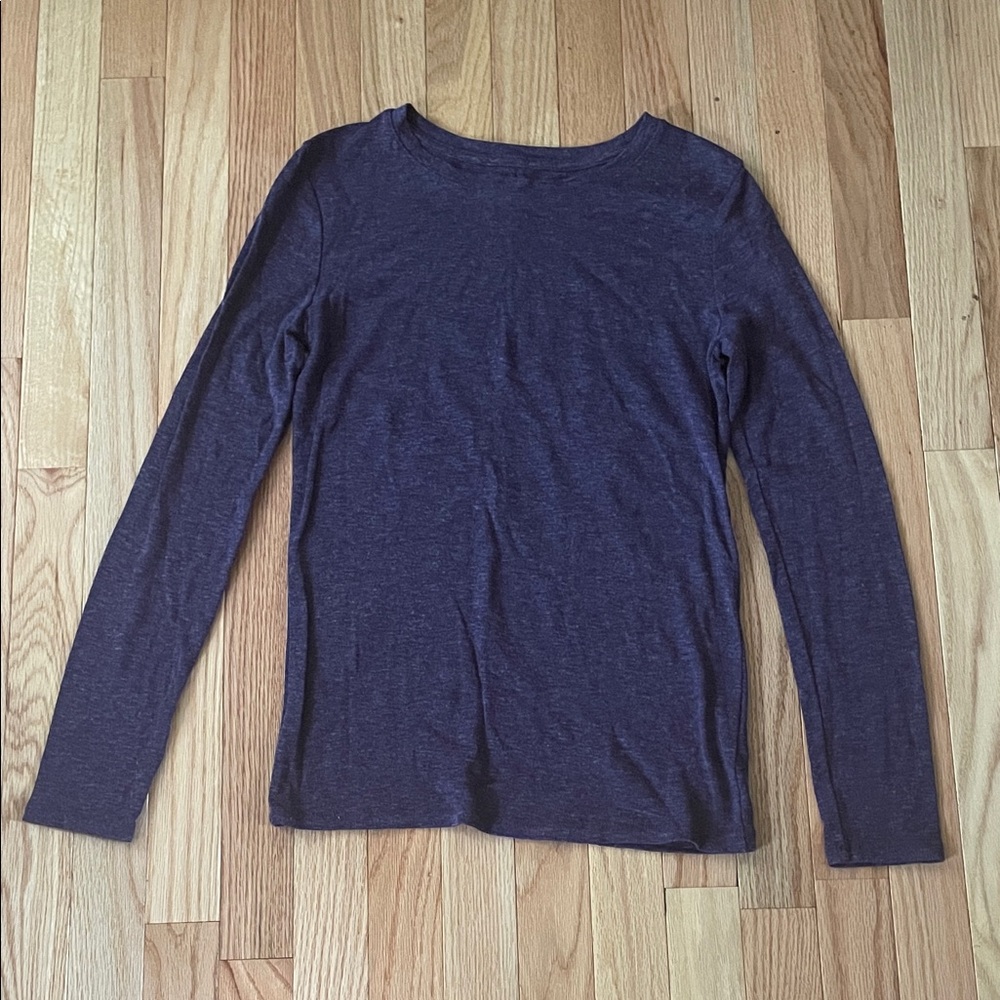 Merona Long Sleeve Tee Womens Small Purple The Ultimate Tee Basic Stretchy